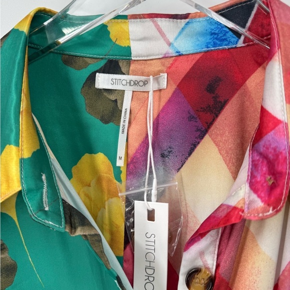 Stitchdrop Multicolor Midi Dress Medium B807 - Picture 2 of 3